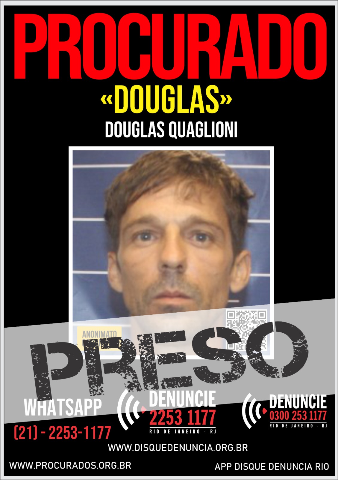 PMs do 9º BPM prenderam foragido da justiça na Zona Norte do Rio com informação do Disque Denúncia